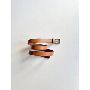 FRYE & CO Tan Brown Genuine Leather Skinny Belt, Size M
